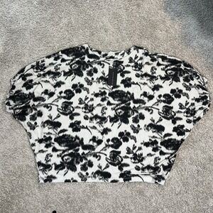 Bryn Walker Wilder Elbow Dolman Tunic Women's Large Parsnip Beige Black Relaxed